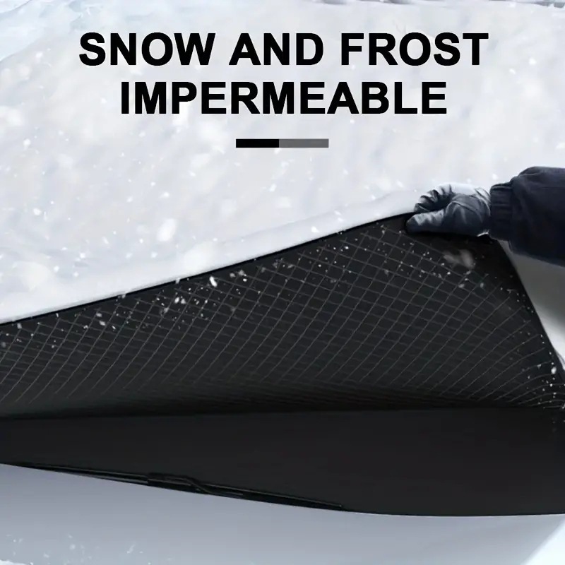 Car snow shield, anti-frost and anti-snow cover, front windshield sunshade, thickened windscreen, anti-freeze magnetic snow cover, car cover