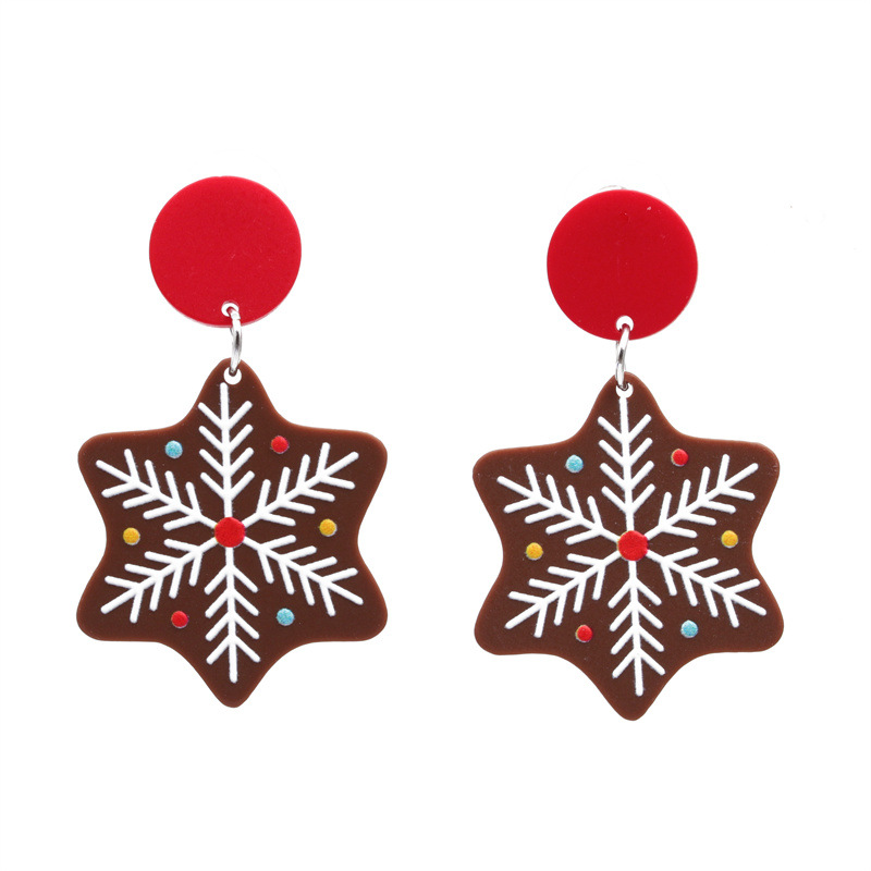 Navidad joyería europea y americana Santa Claus campana pendientes mujer ins estilo moda pendientes de vacaciones