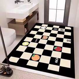 简约卡通硅藻泥地垫卫生间吸水耐脏浴室脚垫垫入户防滑易打理门垫