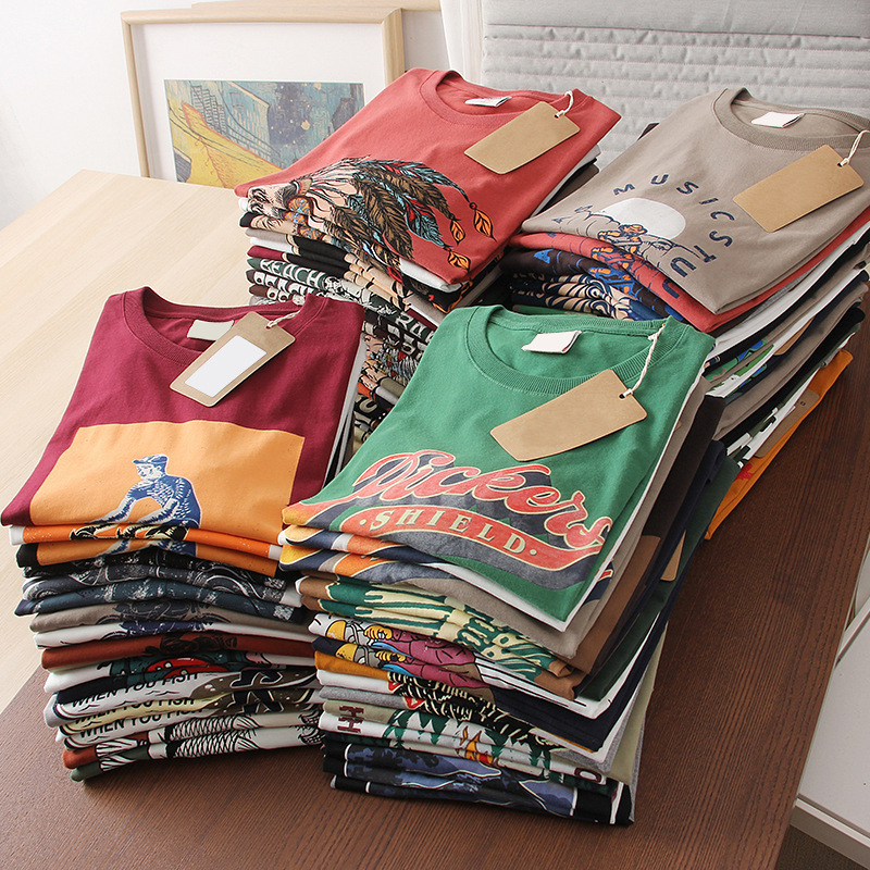 Foreign trade tail goods clothing summer new inventory plus size men's short sleeve t-shirt postage wholesale stall coat men's t-shirt