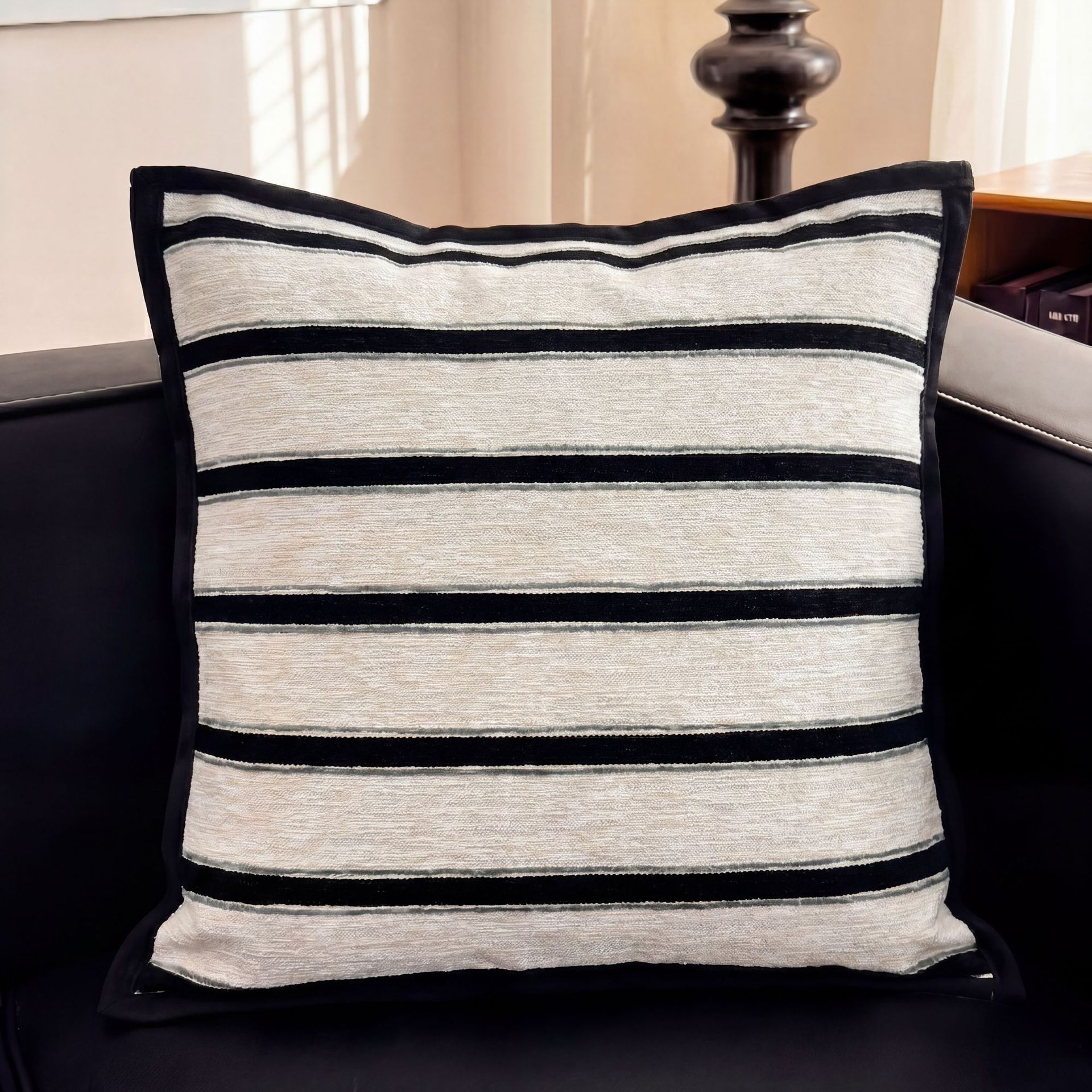 Sofá de lujo ligero de alto nivel, almohada de bordado artístico, almohada de cabecera de la cama de la sala de estar, almohada de respaldo de aire