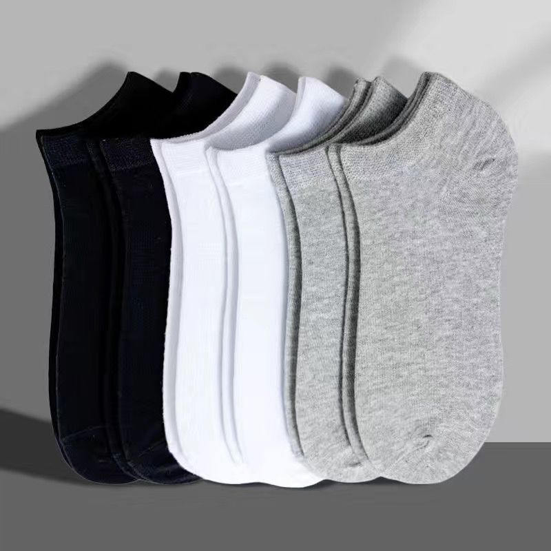 New Men's Summer Thin Anti-Sweat and Anti-Odor Socks, Short Plain Breathable Men's Ankle Socks, Short Tube Men's White Socks New Men's Summer Thin Anti-Sweat and Anti-Odor Socks, Short Plain Breathable Men's Ankle Socks, Short Tube Men's White Socks