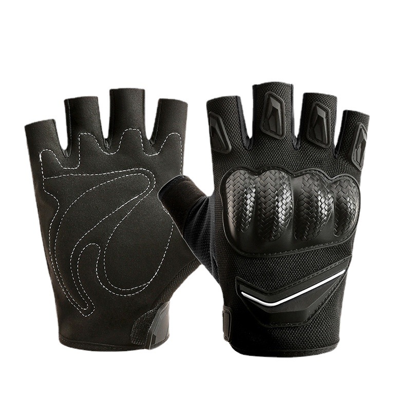 Transpirable táctico medio dedo guantes de motocicleta de los hombres de montar en motocicleta off-road de las fuerzas especiales de lucha fitness caso duro