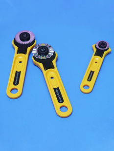 Roller type paper cutter dotted hob manual art knife cloth cutter circular rotating wave curve cutting leather