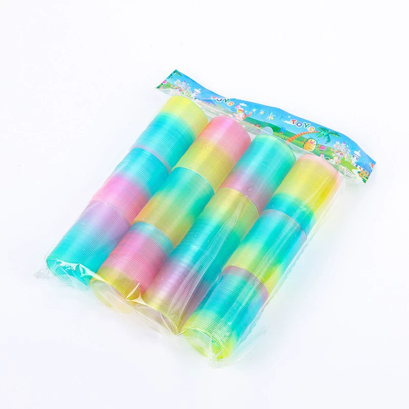 Радужная маленькая Slinky, разнообразная башня, красочное эластичное кольцо, игрушка, ностальгия, опт