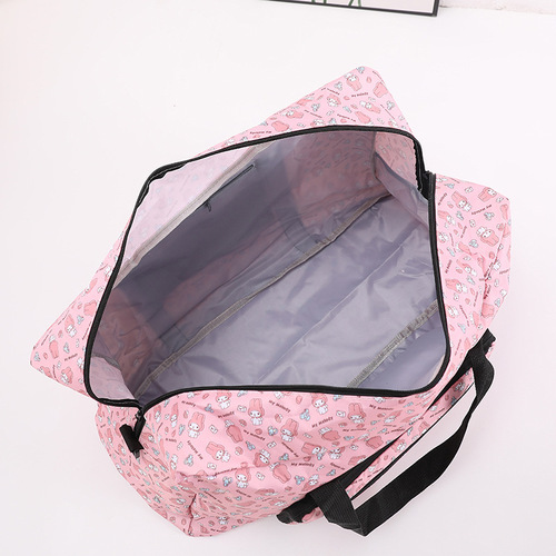 Cartoon portable waterproof folding waterproof travel bag luggage storage bag cartoon folding bag can be placed on the luggage rack