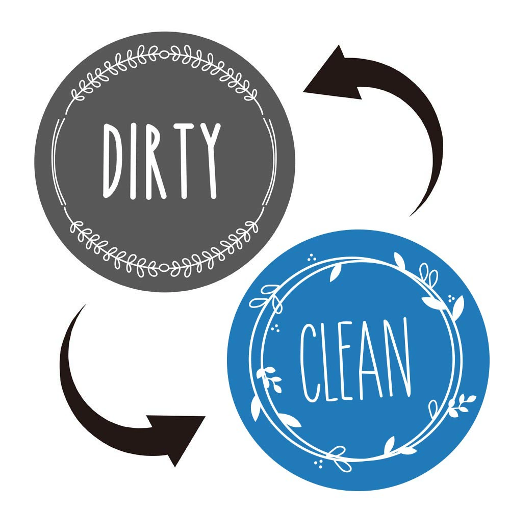 Границы бытовой техники виде наклейка для посудомойной машины знак напоминание чисто и грязно акриловая индивидуальная наклейка «Посудомоечная машина»