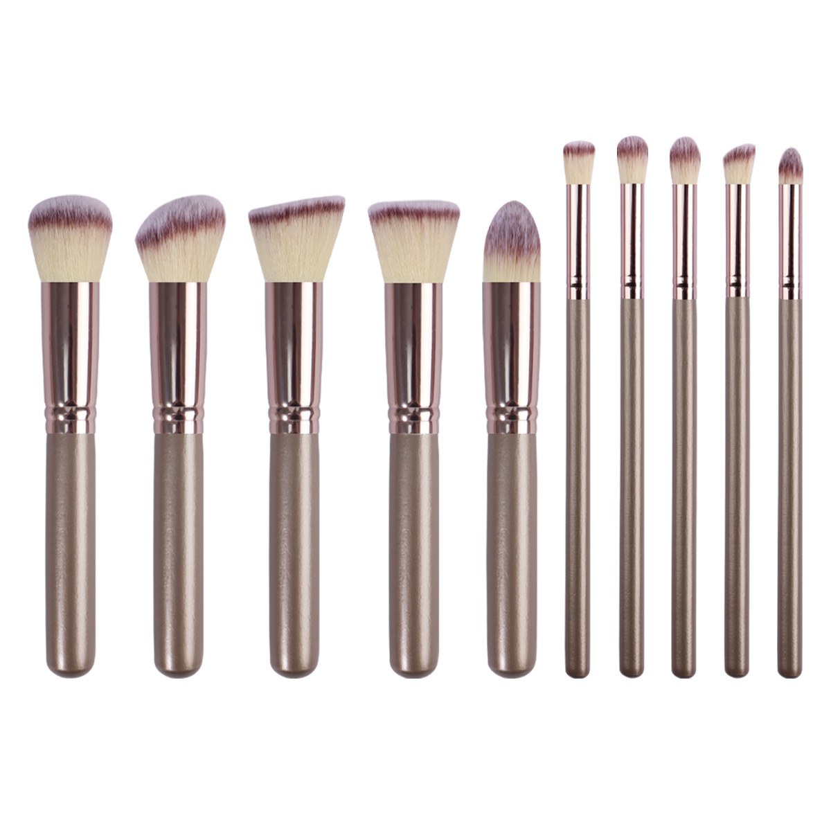 Amazon AliExpress sin logotipo herramientas de maquillaje transfronterizas nuevos productos 10 conjuntos de cepillos de maquillaje profesionales