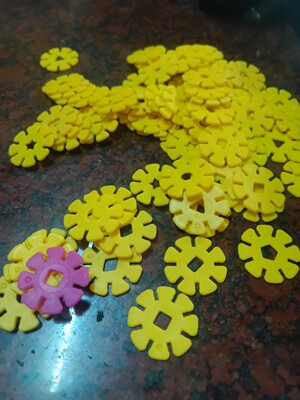 Large thickening Snowflake monochrome Mosaic Assemble Puzzle Early education Building blocks Toys Clearance Handle 50 Jin/package