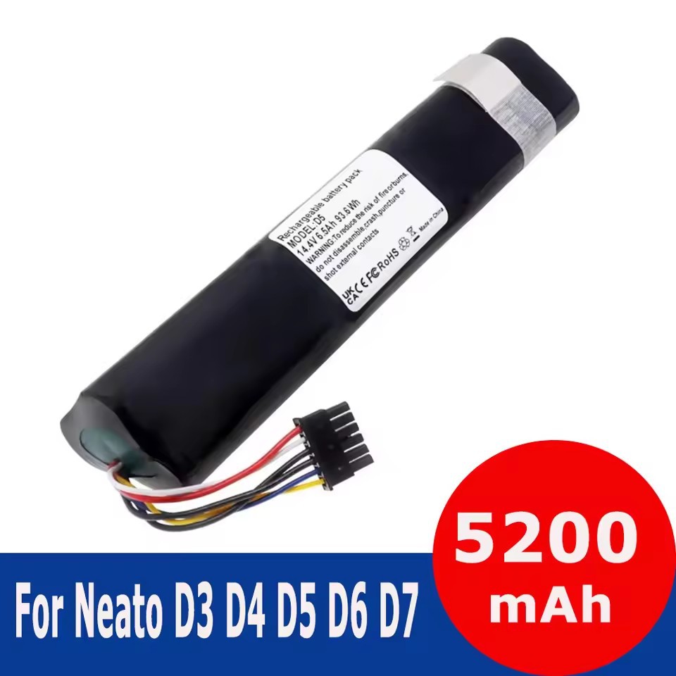 适配Neato Botvac D3 D4 D5 D6 D7扫地机充电电池14.4V 6500mAh