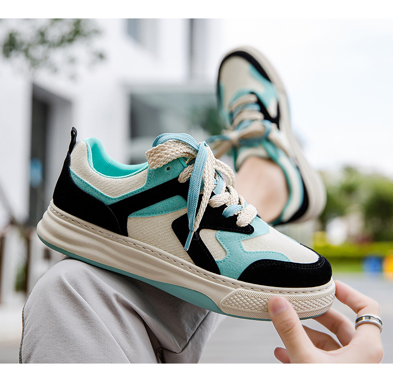 Men Leather Shoes Running Shoes Work Shoes Sneakers Fabric Shock Absorption Arch Support Lightweight Footwear_voghion.com