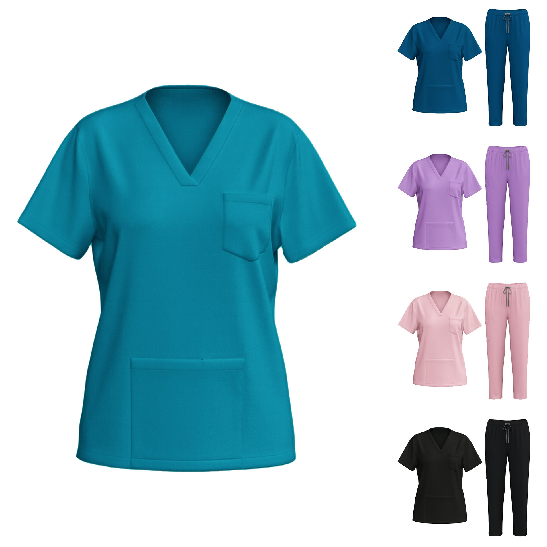 blue nurse uniform
