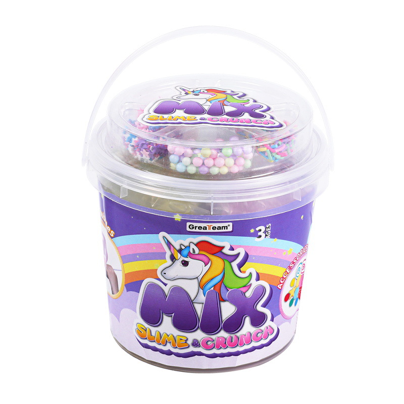 Amazon selling unicorn diy crystal mud set European and American rainbow slime children's colored mud toys