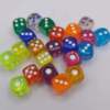 A variety of colors 12mm transparent dice crystal dice 12 dice mahjong machine with dice color