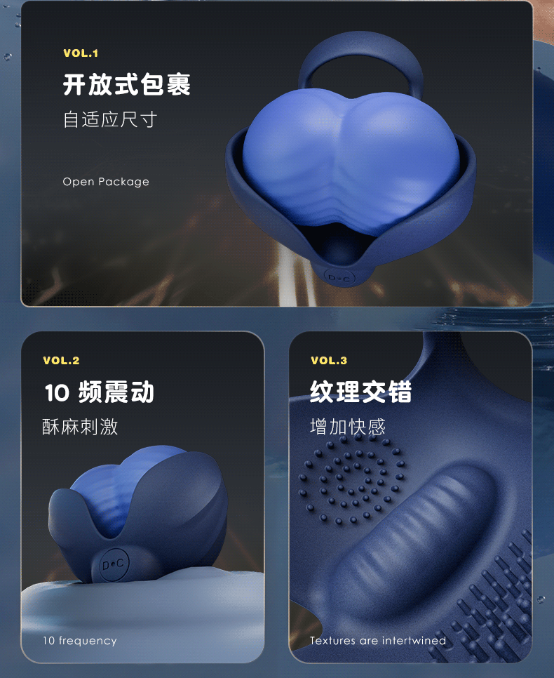 APP-Controlled Vibrating Egg Lock with Silicone Scrotum Sleeve for Adult Training — detail image 2