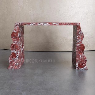 Designer Style Natural Marble Entrance Table Wall Side Entrance Hall Very Narrow Long Luxury Stone High-end Italian Entrance
