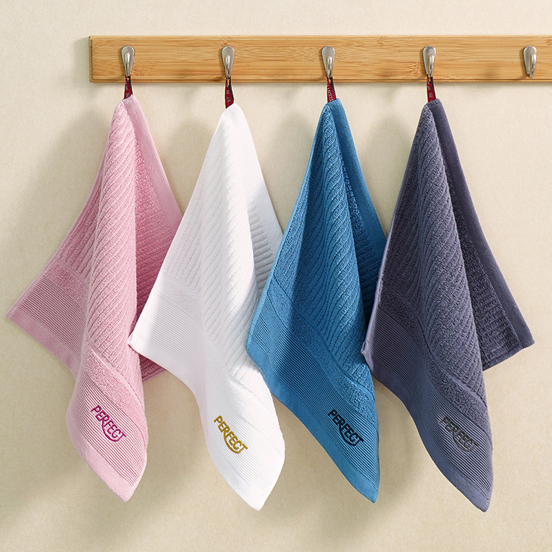Pure Cotton Square Towel for Face Washing, Household Hand Towel, Pure Cotton Absorbent, Not Easy to Hang, Hanging Square Towel, Children's Square Towel Wholesale