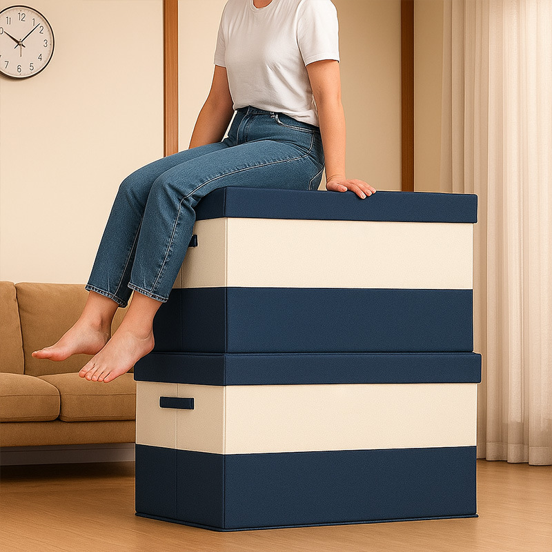 Wardrobe Storage Box Household Layered Artifact Fabric Foldableable Storage Box for Clothes and Toys Storage Box