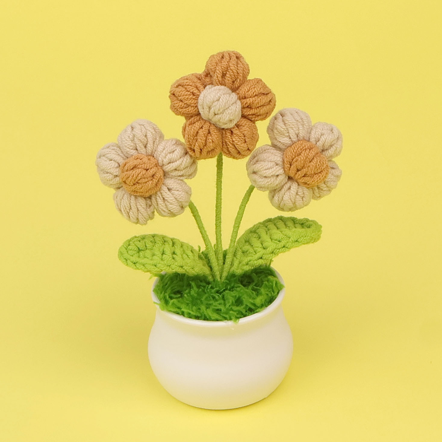 Girasoles de lana transfronterizos en maceta orquídeas no me olviden tulipanas flores simuladas regalo de maestros de temporada