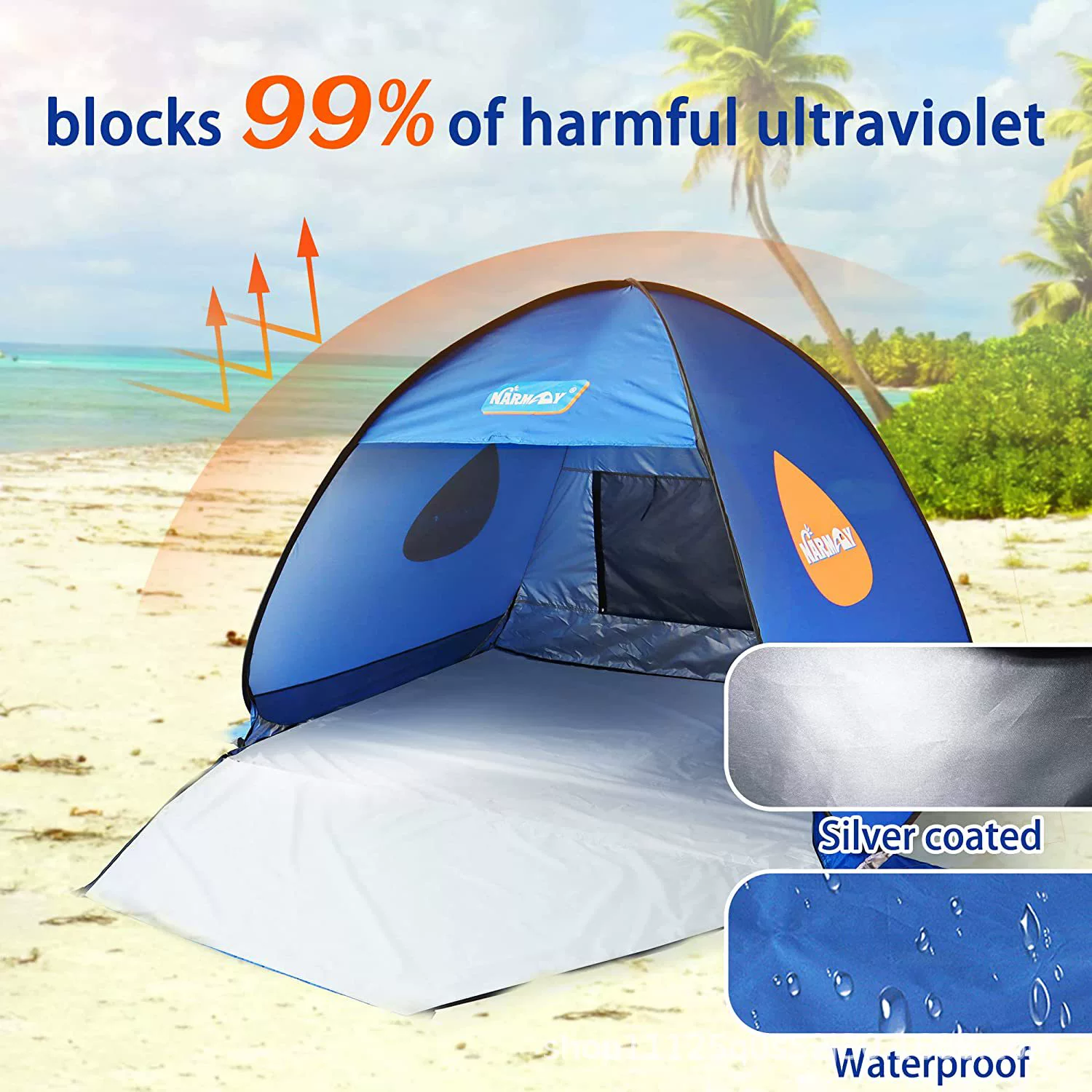 Beach tent, custom-made, family style