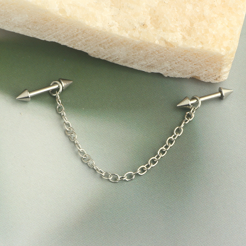 Amazon Cross-Border Pearl Ear Chain Five-Pointed Star Ear Bone Stud Fashion Jewelry Wholesale - Stainless Steel detail image 11