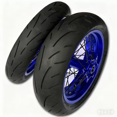Motorcycle wheel hub Rim 17 Aj1 Kevi - front-110-rear-150-sliding-tire-assembly-blue
