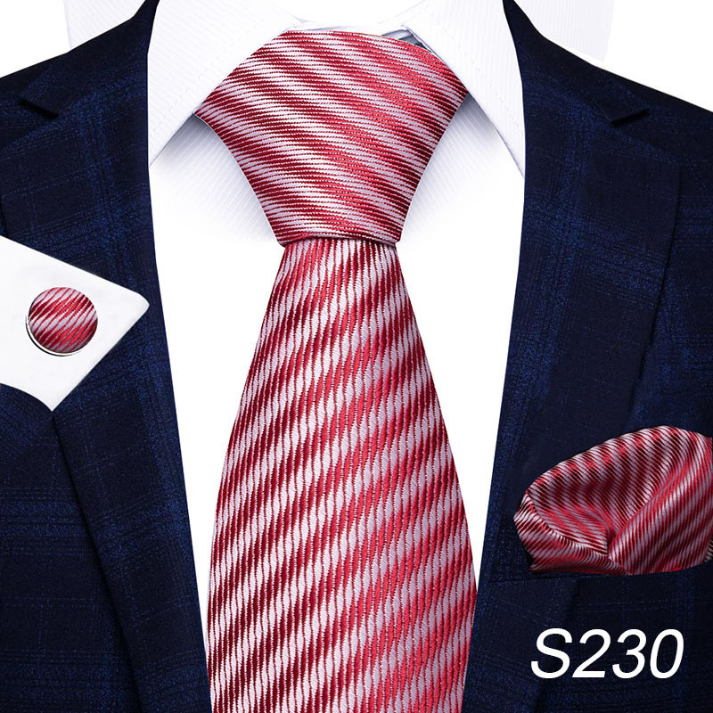 Simple Style Stripe Lattice Waves Polyester Yarn Men's Tie display picture 60