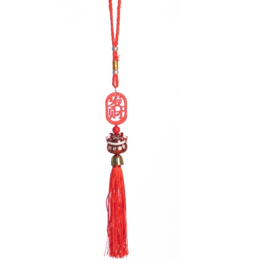 Fiesta del Dragón accesorios colgantes colgantes hechos a mano DIY material linterna de bambú cuerdas coloridas bolsas de incienso perfumadas escoba y coleta