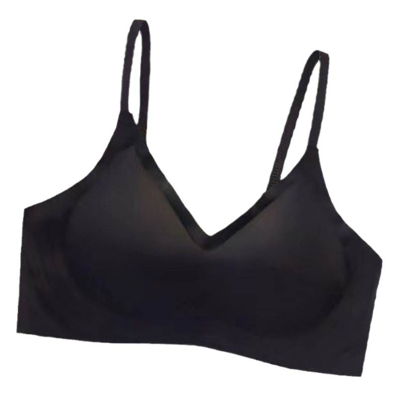 Ropa interior sin costuras Sujetador deportivo de pecho ajustable de verano Delgado push-up de látex inalámbrico para mujer