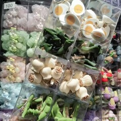 ネットの赤い新型の卵の昆布の饅頭の豆の角のギョーザはシミュレーションして子供のヘアピンのアイデアの食品の少女を遊びます。