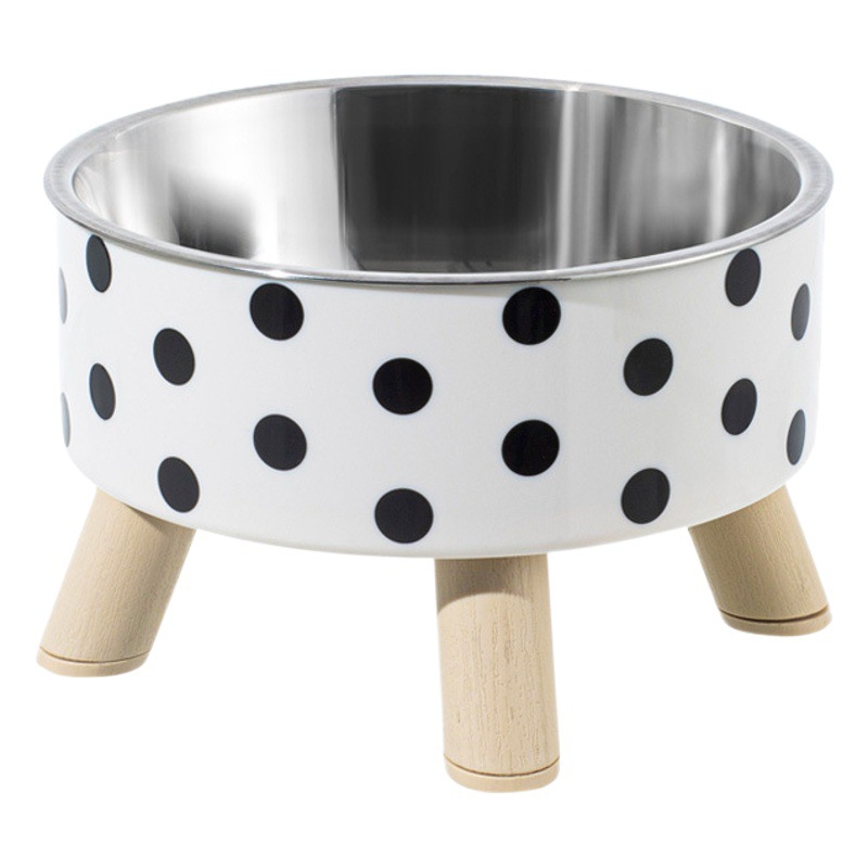 Tazón de fuente del animal doméstico antidetonante antideslizante cuenco de cuatro esquinas perro de gran capacidad Tazón de arroz anti-columna vertebral cervical tazón de gato mascota de un solo tazón de acero inoxidable