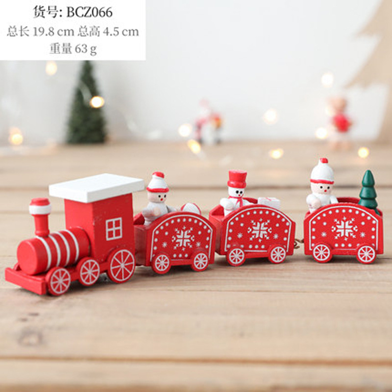 Hong Kong Heng regalo de Navidad de madera pintado tren decoración joyería creativa decoración vacaciones diseño