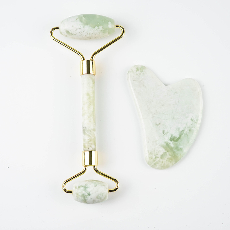 Fábrica al por mayor salón de belleza cuerpo entero espalda raspado masaje cara ojo Jade rodillo raspado tablero combinación traje