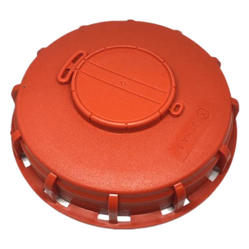 IBC Piezas de barril de tonelada Cubierta de barril de tonelada 16,3 cm con ventilación Cubierta de barril químico Cubierta de barril de tonelada Cubierta de plástico Cubierta de doble orificio DN150