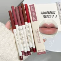 Art Value Velvet Mist Детализированный карандаш для губ Шелковистый цвет Матовый Матовый Низкая насыщенность Стойкий макияж не выцветает