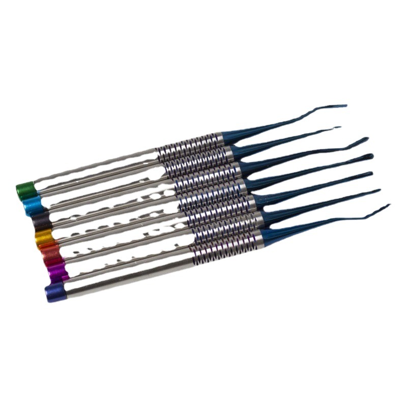 Soporte dental oral de acero de aleación de titanio mínimamente invasiva soporte dental punta clip Herramienta de extracción dental instrumento dental soporte 7 unids/set