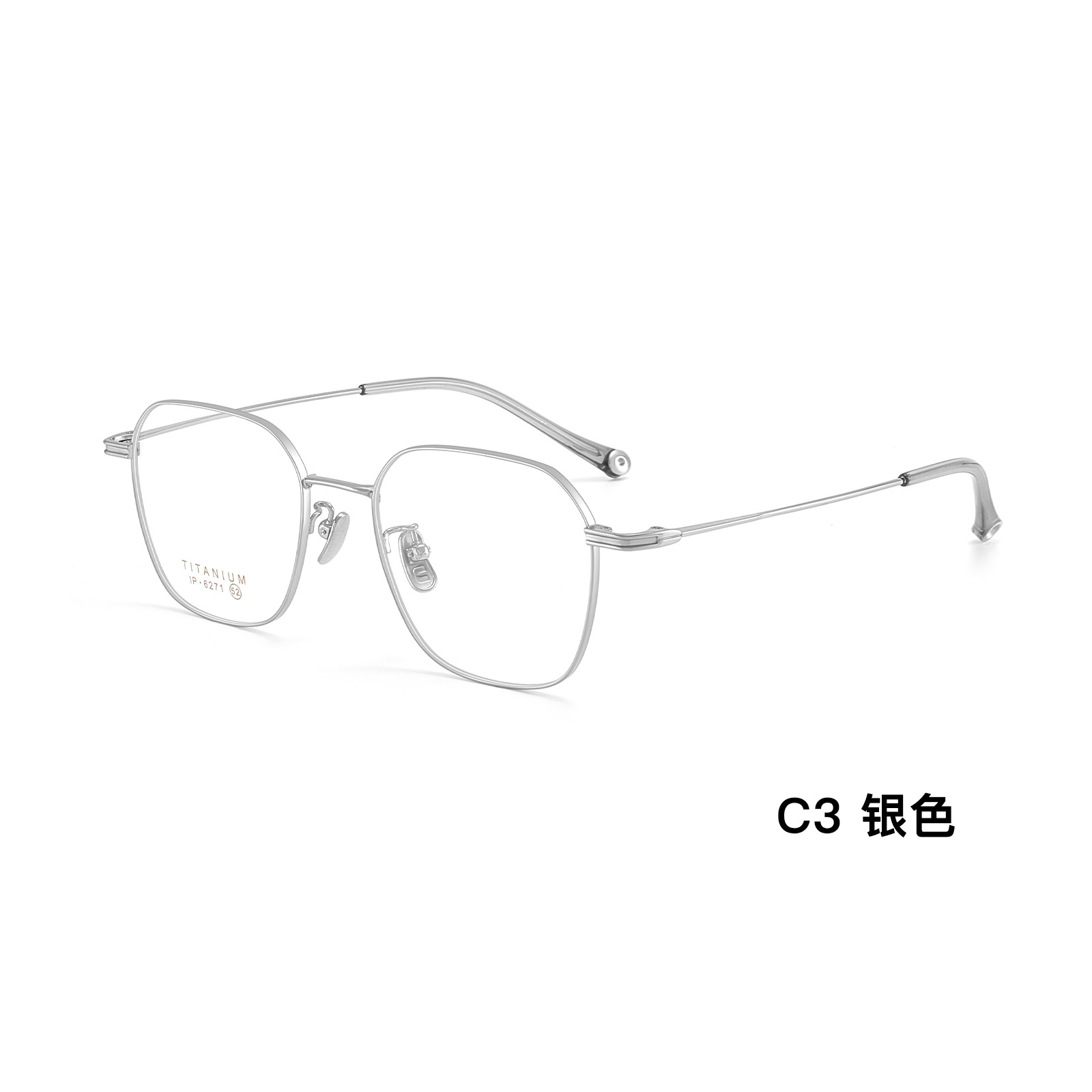 Ágil y elegante retrógrado marco de gafas de titanio puro marco de gafas de múltiples lados cómodo no pellizco cara Danyang marco de gafas al por mayor