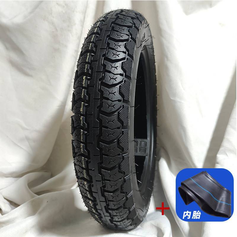 외부 타이어 + 내부 튜브 [단선 및 균열 패키지 반품 및 교환] - 3.50-12 강철 와이어 8층 두꺼운 돔