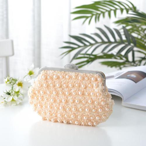 New fashionable diamond lace rose pearl bag banquet bag bridesmaid bag cheongsam bag crossbody bag