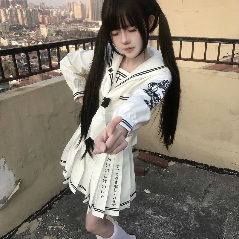 黔正版原创日系不良水手服学jk制服秋季套装长袖刺绣暗黑其它JK