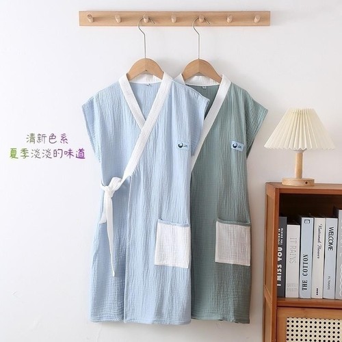 Summer Kids' Cotton Yarn Wearable Bath Towel-Style Bathrobe for Older Children & Adults | Home Wear