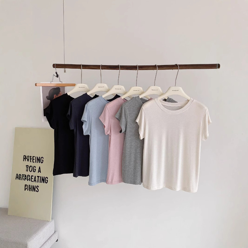 Spot Lyocell Lenzing Tencel Acetate Sheep Wool T-Shirt Summer Thin Paper Man Mask Short Sleeve Large Volume Private Price