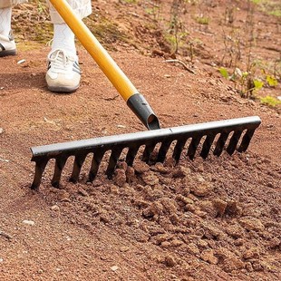 Agricultural Spiral Rake for Vegetable Planting and Land Reclamation, Manganese Steel, Sturdy Multifunctional All-Steel Rake for Loosening Soil and Turning over Land, Multifunctional Rake
