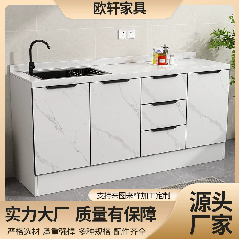 Простой кухонный шкаф кухонной плиты, столешница из кварцеина, столешница, кухонная раковина, аренда, бытовая плита, шкаф на заказ