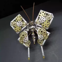 Стимпанк бабочка насекомое механическая сборка модель стерео diy ручной работы креативные украшения для мальчиков развивающие игрушки