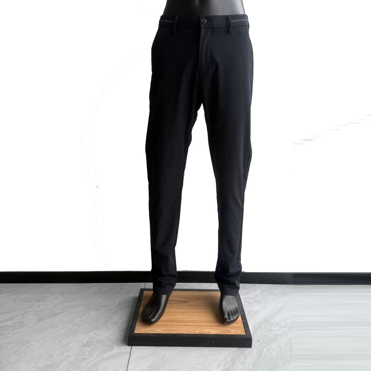 Весна и лето простой деловой джентльмен тонкий шестимерный эластичный повседневные брюки мужчины гладкие и дышащие удобные легкие брюки мужчины