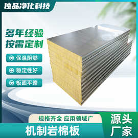 防火隔热岩棉板复合彩钢夹心板保温食品厂房隔墙板吊顶耐高温