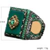 Accessory, square capacious ring, European style, plus size, on index finger