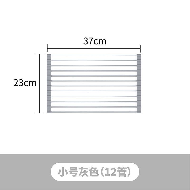 キッチン折りたたみ排水ラック多機能シンク収納ボウルディッシュ水フィルターステンレス製ロールスクリーン卸売|undefined