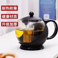 Glass teapot, big filter, flavored tea, red (black) tea